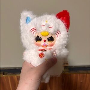 White and Red Cat Plush Toy